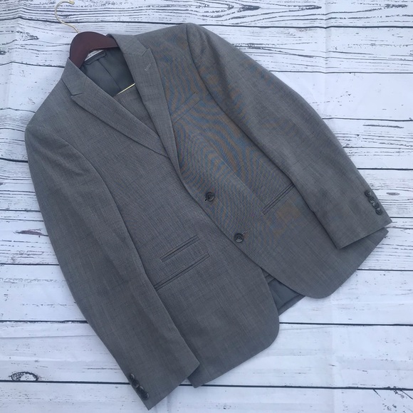Andrew Fezza grey vegan friendly slim fit suit jacket & pants